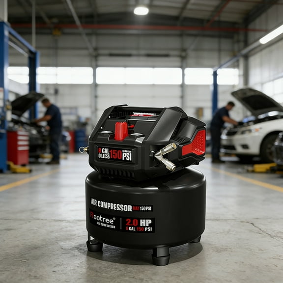 Datingday 2HP 8 Gallon Air Compressor, 150 PSI Max, 2.8 SCFM @ 90 PSI, Low Noise, Portable Air Compressor for Garage, Home DIY, Tire Inflation, & Small Tools