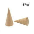 thumbnail image 1 of Datingday 5 Pcs/Set Ring Organizer Wooden Cone Creative Ring Holder Jewelry Display Holder, 1 of 7