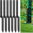 thumbnail image 1 of Datingday 6 Pack Fence Post Repair Kit,Thicker Fence Post Anchor Ground Spike,Black Heavy Duty Fence Post Repair Stakes,Fence Post Stakes for Repair Broken,Tilted Fence Post, 1 of 7