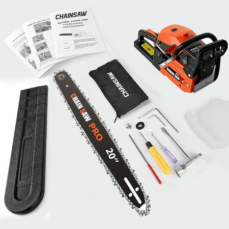 Datingday 62cc Gas Chainsaw, 3.5HP 12000 RPM Professional Handheld Chainsaw with Anti-Vibration & Quick-Stop Brake, 14 lbs Lightweight Design for Firewood Cutting, Trimming, Felling