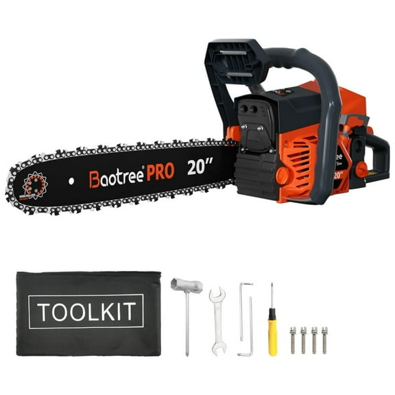 Datingday 62cc Gas Chainsaw with 20inch Bars, 3D Anti-Kickback & Tool-Free Tensioning ,All-Season Professional Saw for Tree Cutting and Firewood