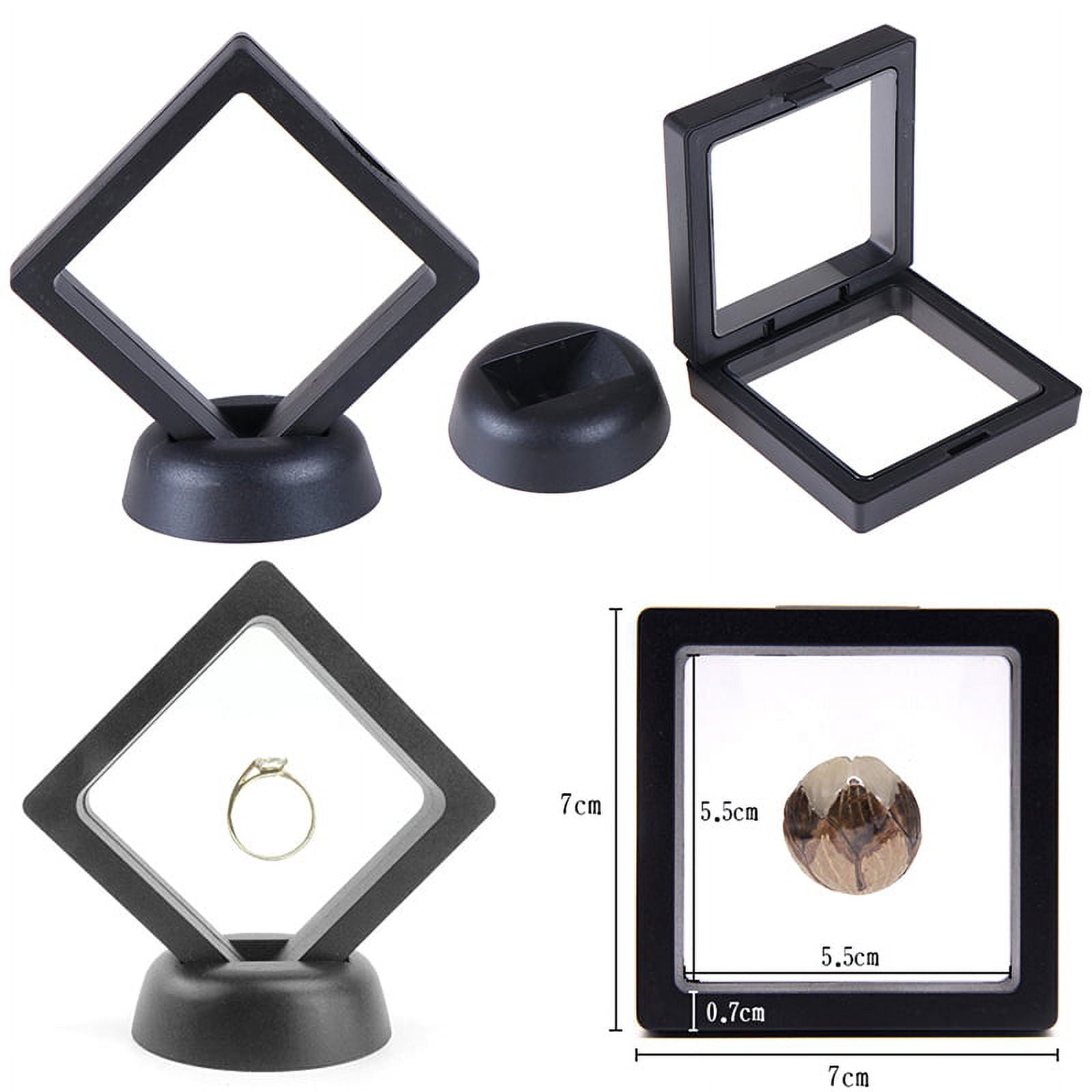 Floating Jewelry Coin Display Frame Holder Box Case Jewelry Ring Box