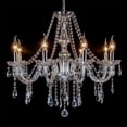 thumbnail image 1 of Datingday 8 Light Crystal Chandelier Silver Chandeliers for Dining Room Modern Chandelier Hanging Candle Chandelier Pendant Lighting Adjustable Height Ceiling Light Fixture, E12 Base (8 Bulbs), 1 of 7