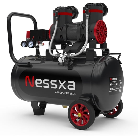 Datingday Air Compressor, 10 Gallon Steel Tank, 2HP 8.75 @115 PSI Oil Free Air Compressor , 70dB Ultra Quiet Portable Compressor, for Auto Repair, Tire Inflation, Spray Painting