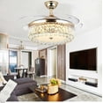 thumbnail image 1 of Datingday Crystal Ceiling Fans with Lights,42" Chandelier Ceiling Fan Light Invisible Blade Crystal LED With Remote Control, 1 of 10