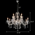 thumbnail image 1 of Datingday Elegant Crystal Glass Chandelier Pendant Ceiling Lighting Fixture 6-15 Light, 1 of 4
