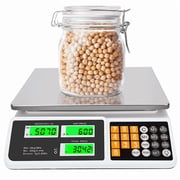 Datingday Price Computing Scale 88lb/40kg x 2g, Digital Commercial & Food Scale with Stainless Steel Platform, Dual-Sided LCD Display for Retail, Meat Shop, Storing 8 Unit Prices & Dual Power Supply
