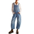 thumbnail image 1 of Datmelove Denim Overalls for Women Barrel Wide Leg Bib Baggy Jeans Adjustable Denim Romper Stretch Jumpsuit Y2K Pants, 1 of 4