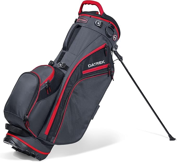 Datrek Go Lite Hybrid Charcoal Red Black Stand Golf Bag