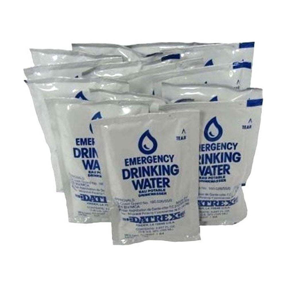 Datrex 125-ml Emergency Disaster or Survival Water Pouch (Pack of 12)