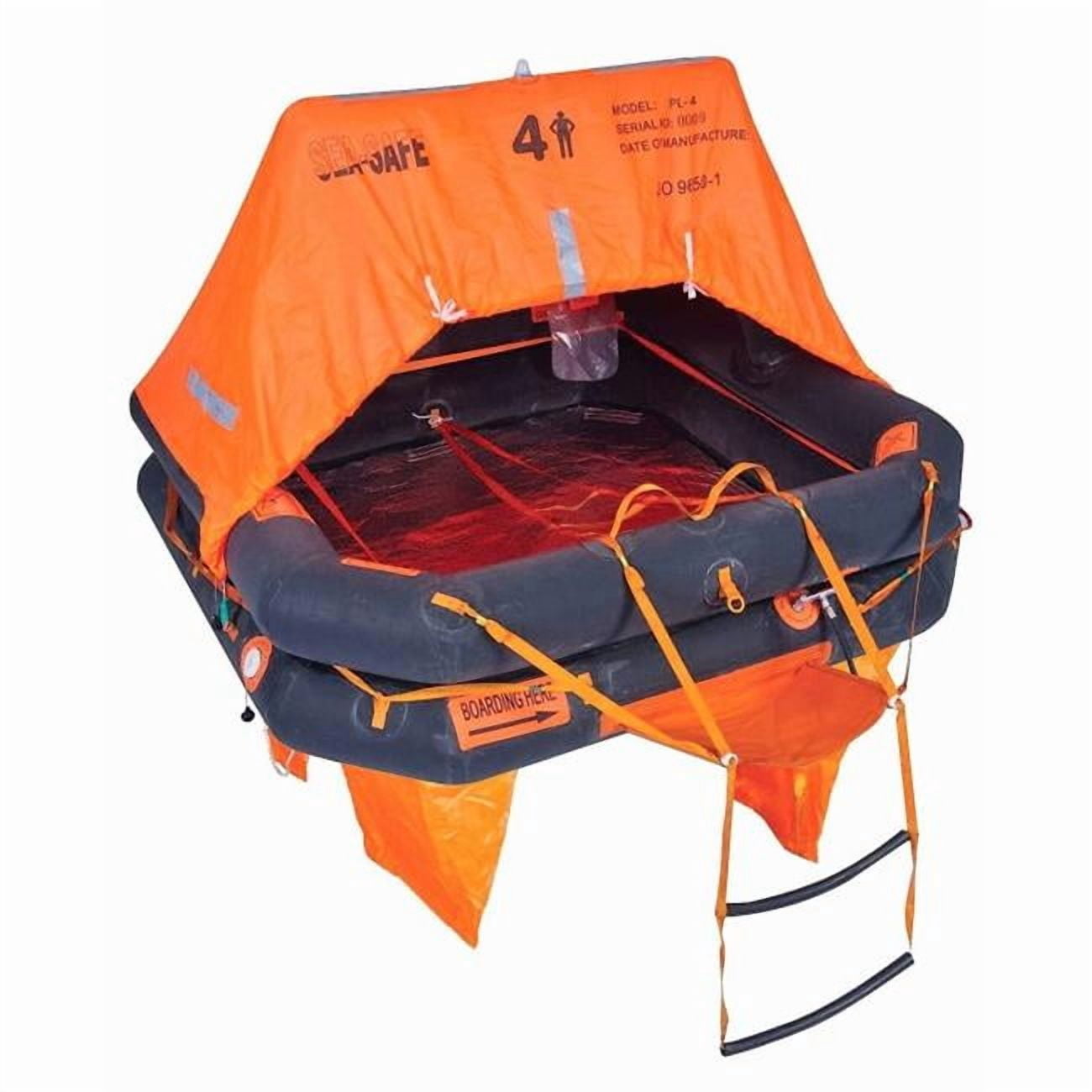 Durable Raft Datrex DUY4CCR 4 Person Liberty Recreational Offshore Raft with ...