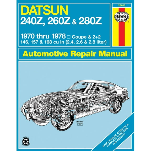Datsun 240Z (70-73), 260Z (74-75) & 280Z (76-78) Haynes Repair Manual ^