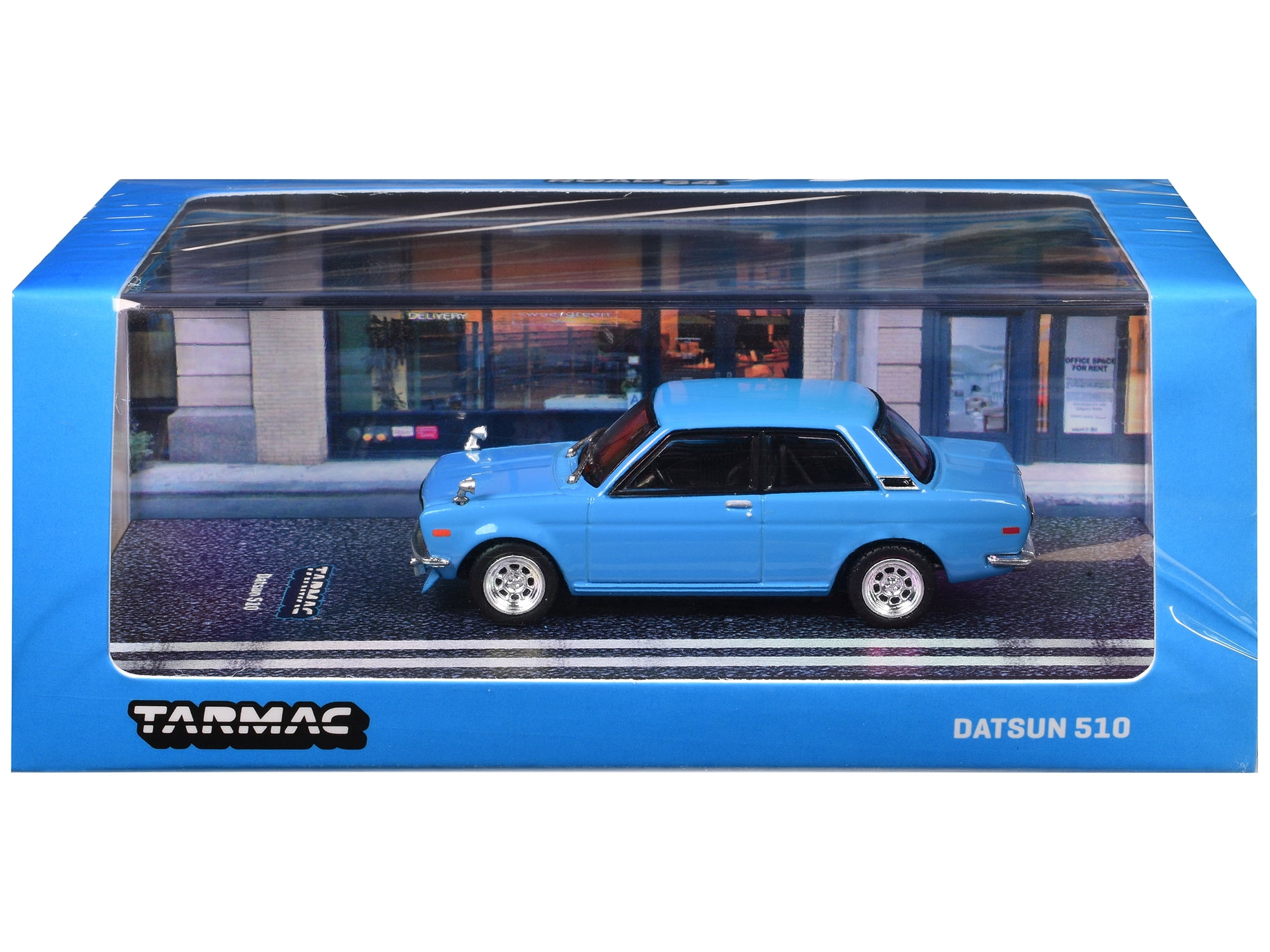 メイスト 1972 Datsun 510 ブルー ダイキャスト　ミニカー Datsun 510 Light Blue 