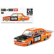 Datsun 510 Pro Street SK510 Orange and Black Designed by Jun Imai Kaido House Special 1/64 Diecast Model Car by True Scale Miniatures