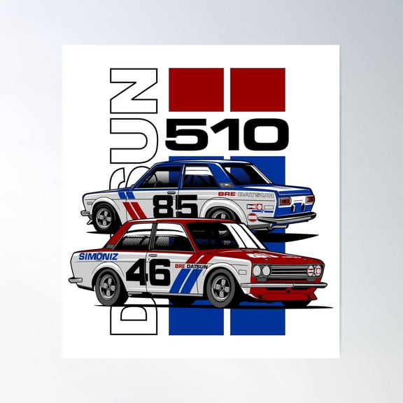 Datsun 520 Bre Classic Sports Car Poster Wall Art, Modern Wall Decor, 24x36 UNFRAMED