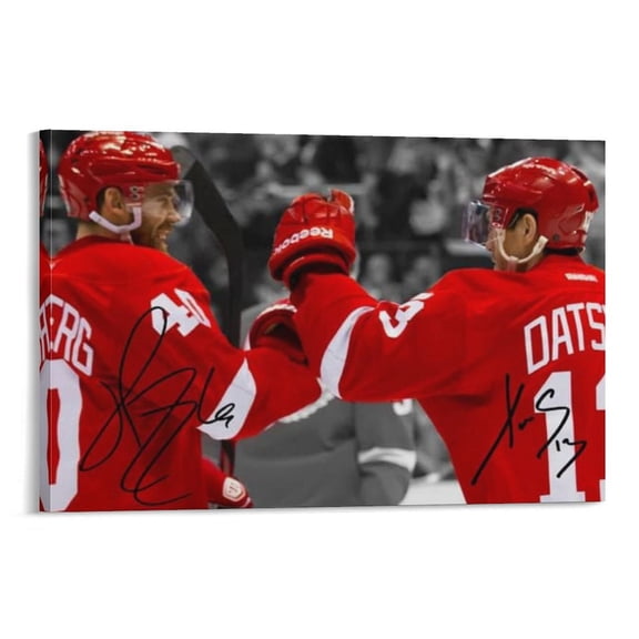 Datsyuk Henrik Zetterberg Signed Poster Canvas Poster Artworks Picture Print Poster Wall Art Painting Canvas Gift Decor Home Posters Decorative 24x36inch(60x90cm)