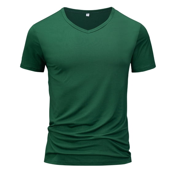 Nnhblu Mens Short Sleeve Shirts Crew Neck Shirts for Men Relaxed Fit Midweight Short-Sleeve T-Shirt Men's Short Sleeve Solid Color T-Shirt Collection, Green-S