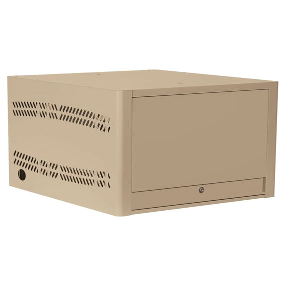 Datum Storage Solutions 10 Capacity Unit Modern Metal Laptop Depot in Bone White