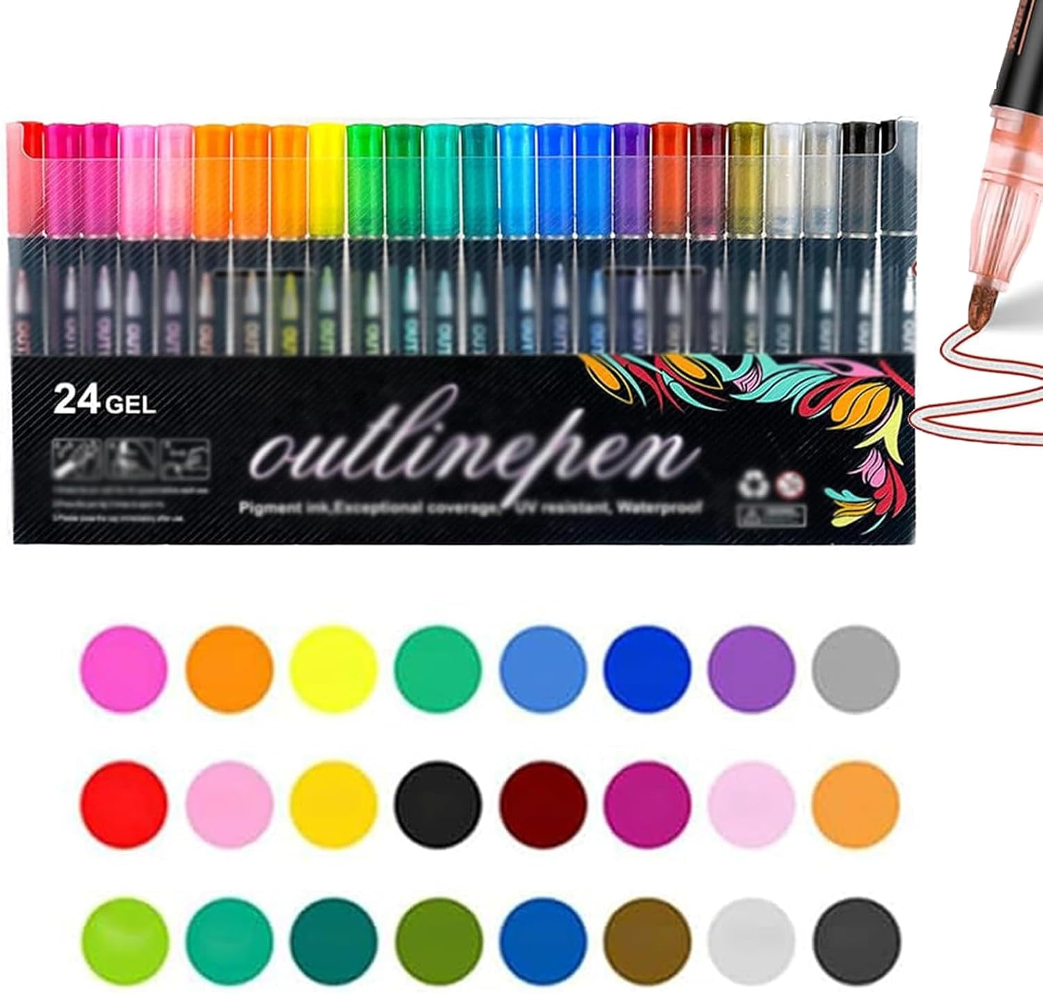 Datumdeem Graffiti Pens, 8/12/24/36/48-Color Coloring Lightstick ...