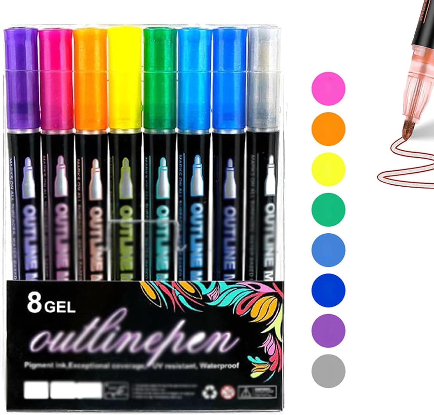 Datumdeem Graffiti Pens, 8/12/24/36/48-Color Coloring Lightstick ...