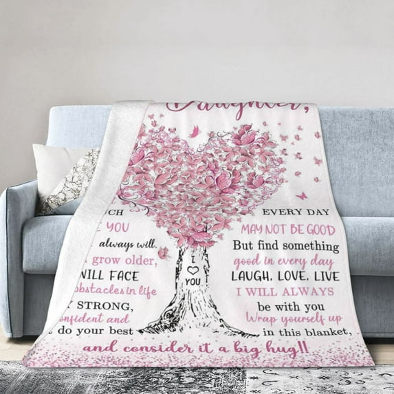 Daughter Birthday Gifts, Daughter Gifts from Mom, Birthday Gift for Daughters Blanket , Best Daughters Graduation Wedding Gift 60x50