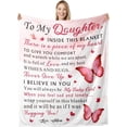 thumbnail image 1 of Daughter Birthday Gifts from Mom Daughter Gifts Throw Blanket Daughter Gifts from Mom Dad to My Daughter Gifts Birthday Gifts for Daughter Adult Christmas Stocking Stuffers Wedding Graduation Gifts, 1 of 6