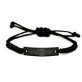 thumbnail image 1 of Daughter Black Rope Bracelet, Never forget that I love you forever, Inspirational Daughter Birthday Unique Gifts From Dad, 1 of 1