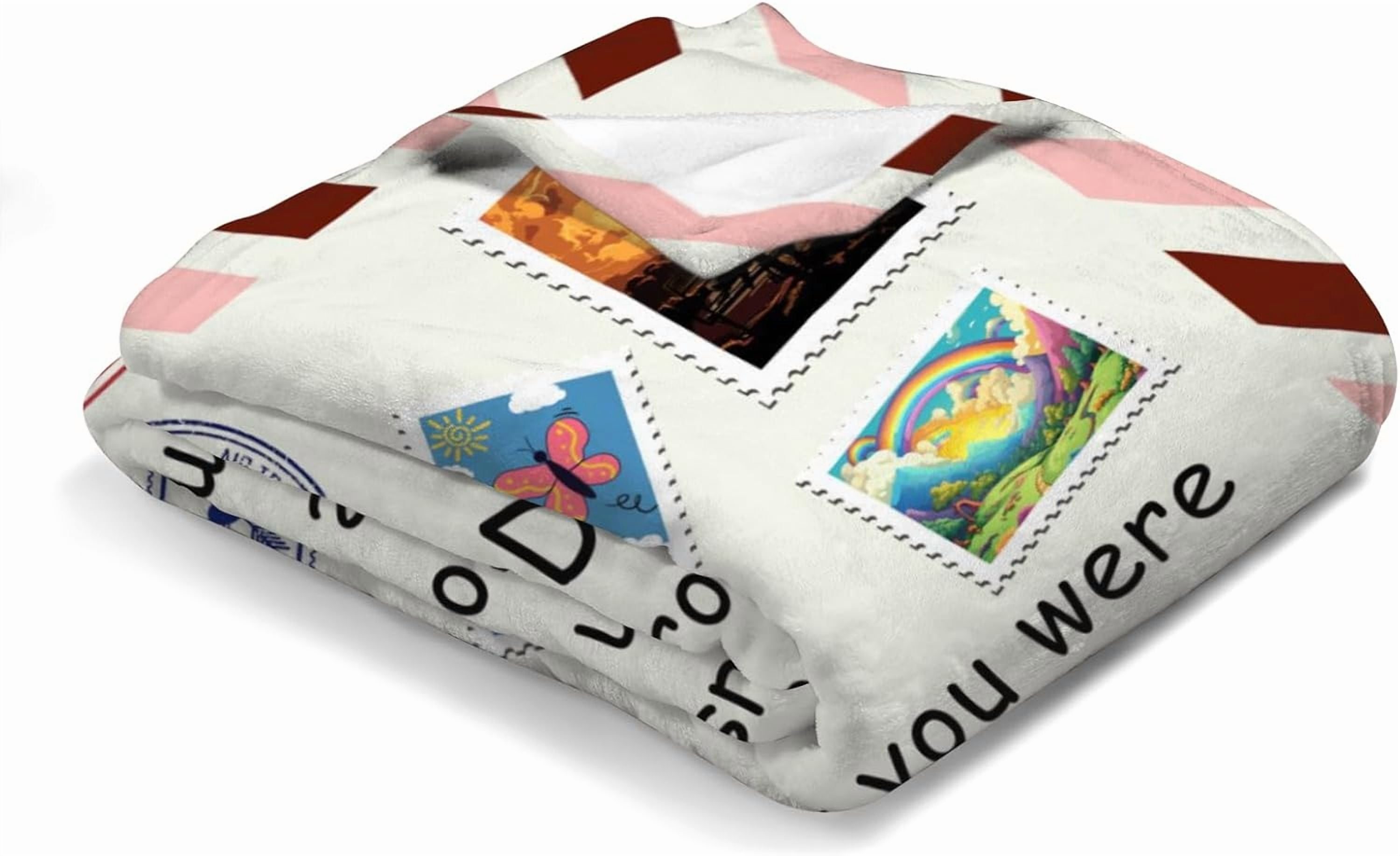 Daughter Blanket, to My Daughter Blanket, Letter Blanket for Daughter, Gifts for Daughter, Best Daughter Gift Idea Ever, Air Mail Letter Blanket to Daughter, Thanksgiving Gift for Daughter-50 * 60
