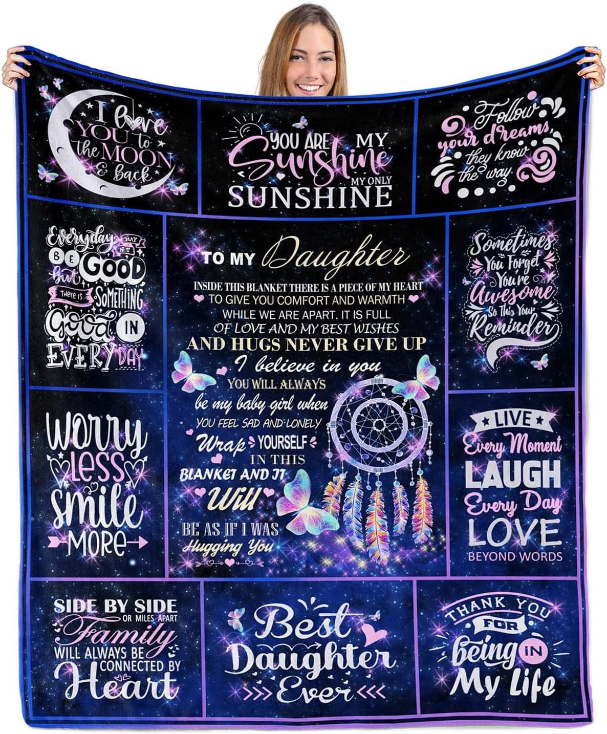 Custom Blanket - Personalized Birthday Gifts For Daughter - Forever Proud To Call You My Daughter