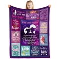 thumbnail image 1 of Daughter Blanket Gift, Birthday Gift Blanket for Daughter from Mon Dad, 50"x60" Gift Ideas for Girl, Soft Cozy Flannel Throw Blanket for Daughter Birthday Graduation Christmas Children''s Day, 1 of 6