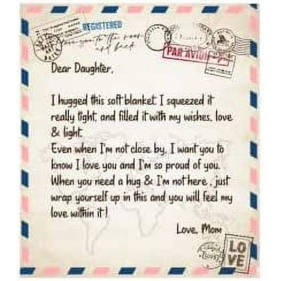 Daughter Blanket Gift from Mom Birthday Gifts for Daughter | to My Daughter Blanket from Mother, Christmas Mothers Day Bday Presents for Daughter in Law Step Duaghter Throw Blanket 60" X 80"