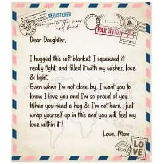 Daughter Blanket Gift from Mom Birthday Gifts for Daughter | to My Daughter Blanket from Mother, Christmas Mothers Day Bday Presents for Daughter in Law Step Duaghter Throw Blanket 60" X 80"