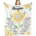 thumbnail image 1 of Daughter Blanket from Mom/Dad, Daughter Gifts Unique, Gift for Daughter from Mom, to My Daughter Blanket from Mom/Dad Gifts Ideals, Blanket for Daughter, Gifts for Grown Daughter (50"x60"), 1 of 6