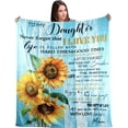 thumbnail image 1 of Daughter Blanket from Mom Gifts for Daughter, to My Daughter Blanket Birthday Gifts for Daughter, Soft Warm Daughter Gift from Mom Blanket for Bed Couch Travel 60"x80", 1 of 1