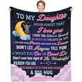 thumbnail image 1 of Daughter Blanket from Mom,to My Daughter Blankets,Birthday Gift for Girl Adult,Ideas from Mother Dad,for Graduation,Christmas,Soft Fleece Throw Bedding for Bed Couch 40"x50",Moon(Purple), 1 of 6