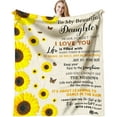 thumbnail image 1 of Daughter Blanket for Mothers Day 60 x 50 inch, Daughter Gift from Mom, Gifts for Daughters from Mothers, Graduation Gifts for Her, Birthday Gifts for Daughter Adult, to My Daughter Blanket from Mom, 1 of 6