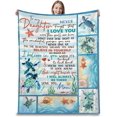 thumbnail image 1 of Daughter Blankets from Mom Letter Printed Quilts Fleece Blankets Christmas Birthday Thanksgiving Flannel Soft Daughter Gift from mom(Mom, 60x50 in), 1 of 6