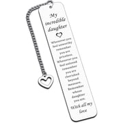 Daughter Christmas Birthday Gifts for Daughters, Gifts for Daughter Bookmark, Daughter Birthday Present from Mom, 18th 21st Birthday Gifts for Daughter Adult, Metal Bookmark for Reading Women