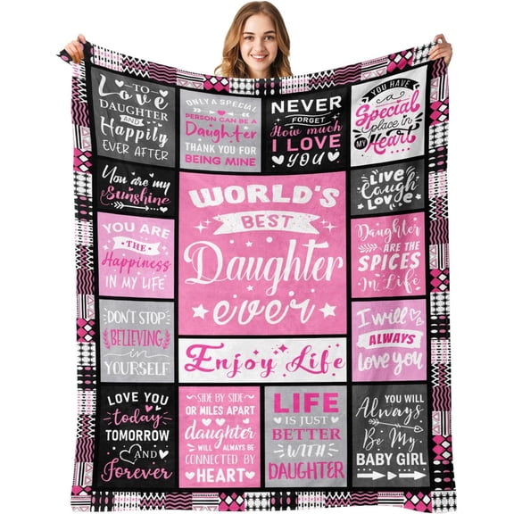 Daughter Christmas Birthday Gifts from Mom Dad - Christmas Blanket Gifts for Daughter - Valentines Mothers Day Graduation Birthday Presents for Daughters Adult - To My Daughters Blanket
