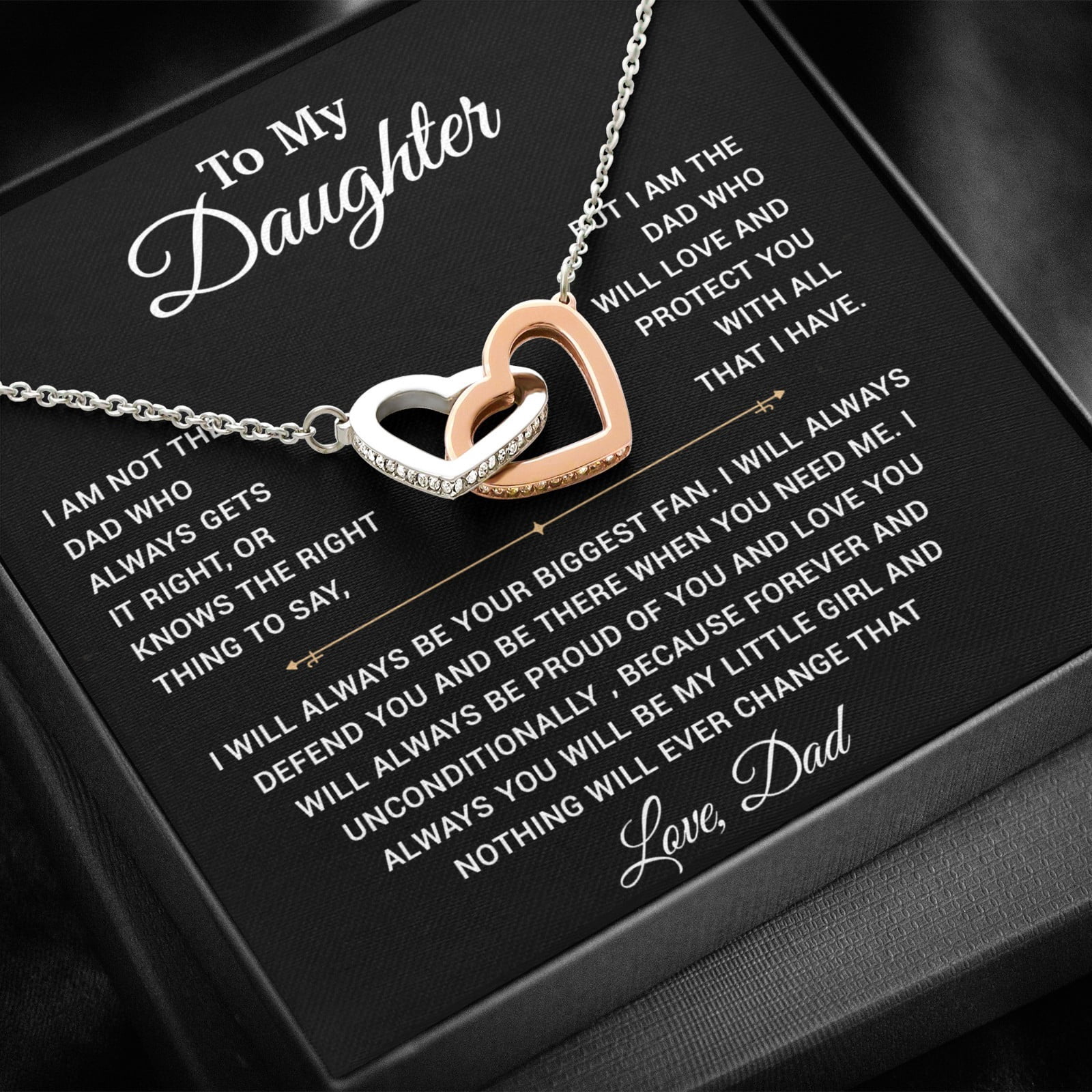 To My Daughter From Dad Eternal Father Daughter Necklace, A Meaningful ...