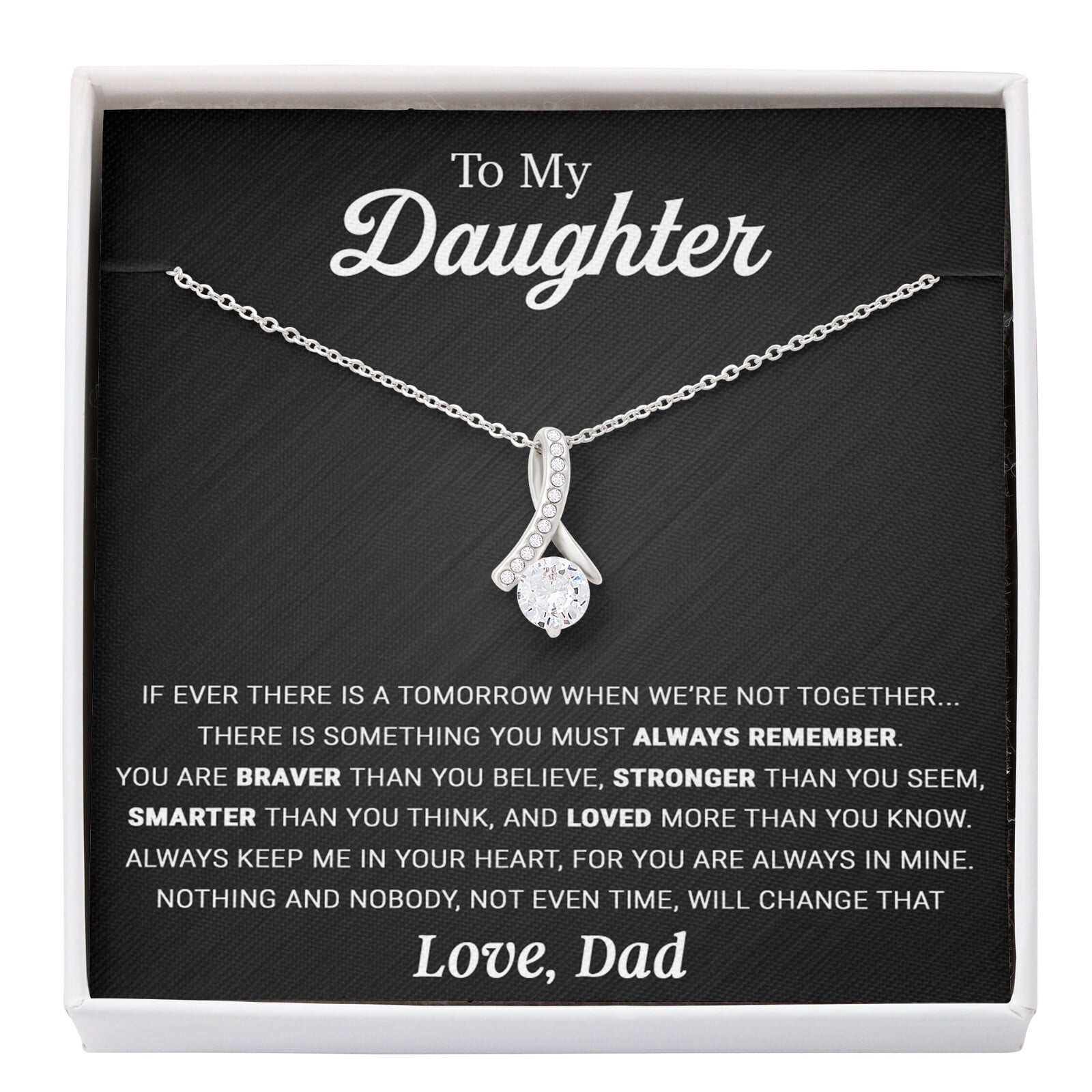To My Daughter From Dad Father Daughter Sweet Style Necklace, A ...