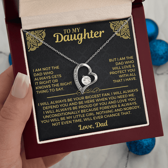 To My Daughter From Dad Record Box Style Necklace, A Meaningful ...