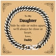 thumbnail image 1 of To My Daughter Engraved Cuban Link Chain Bracelet Gift for Her Birthday, Christmas, Graduation - Inspirational Jewelry for Daughter From Daddy - Meaningful and Unique Gift for Her - Mothers Day Gift, 1 of 6