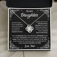 thumbnail image 1 of My Daughter, Gift From Dad, Daughter Gift, Daughter Necklace, Love Knot Necklace, Sentimental Gift With With Message Card & LED Box, Gold Love Knot Necklace, 1 of 6