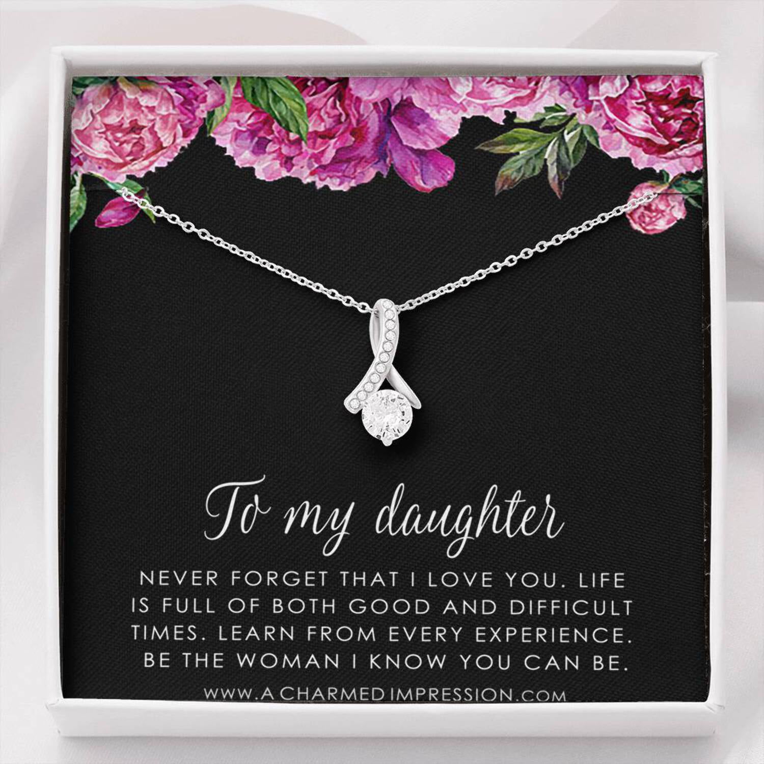 daughter gift from mom dad father daughter gift mother daughter necklace gift for daughter present for birthday to my daughter 1 Walmart