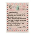thumbnail image 1 of Daughter Gift Letter Hug Blanket For Daughter Son Gift For Daughter From Mom And Dad Birthday Gift For Daughter Back To School Gift For Adult Daughter Home Textile Necessities D(Clearance), 1 of 6