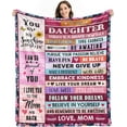 thumbnail image 1 of Daughter Gift from Mom Blanket Daughter Gifts to My Daughter Blanket Gifts for Daughter from Mom Birthday Gifts for Daughter Adult Daughter Gifts from Mom Throw Blanket 80\u201cx60, 1 of 6