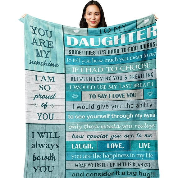Daughter Gift from Mom Dad,Gifts for Daughter from Mothers Father,Birthday Gifts for Daughter,Daughter Birthday Gifts Ideas for Graduation Wedding Christmas Birthday,to My Daughter Blanket 60x50
