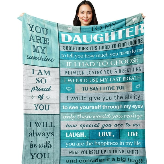 Daughter Gift from Mom Dad,Gifts for Daughter from Mothers Father,Birthday Gifts for Daughter,Daughter Gifts for Graduation Christmas Birthday Valentines Mothers Day Blanket 50x40in