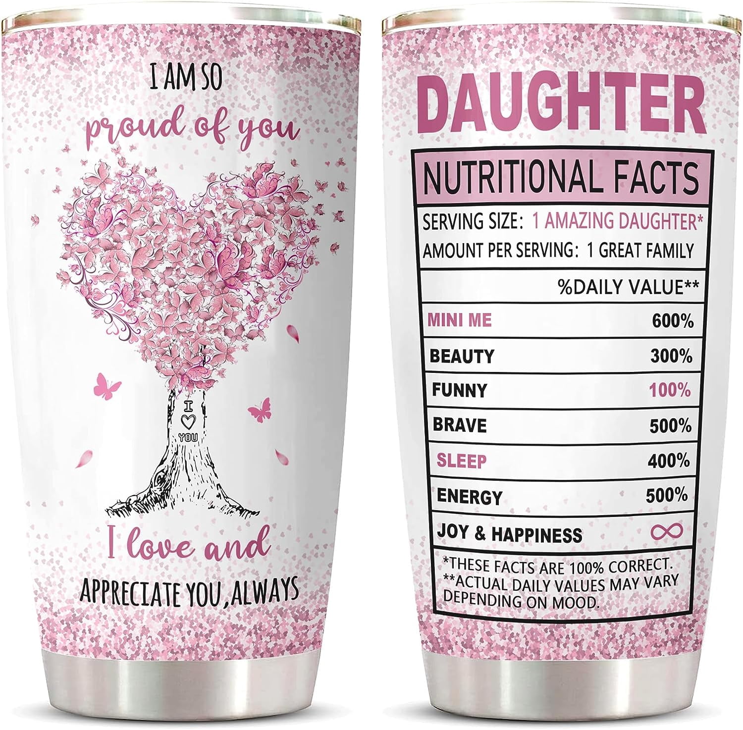 Daughter Gift from Mom/Dad Tumbler, Gifts for Daughter from Mother